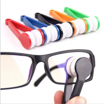 Mini Microfiber Mīkstās Brilles Noslaucīt Brilles, Tīrīšanas Birste, dubultie Mīksto Saulesbrilles, Brilles Tīrītājs Tīrīšanas Līdzeklis Suku 1gab.