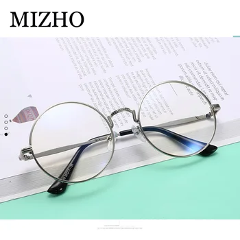 MIZHO Jauno Dizaineru Sieviete Brilles, Optiskos Rāmjus Brūna Metāla, Apaļas Brilles, Rāmis Vīriešu, Skaidrs, lēcas, Briļļu Melnā Zelta Brilles