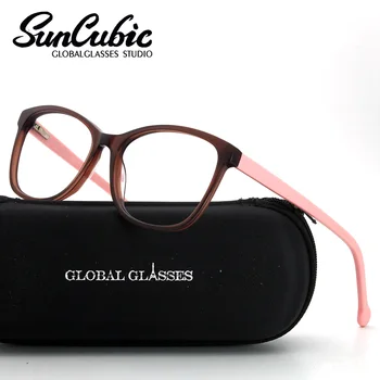 Optiskā Tuvredzība Recepšu Brilles Acetāts Lielajam Brilles Rāmis Sievietēm Krāsains Tauriņš FVG7047
