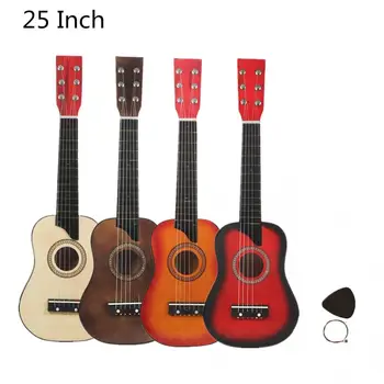 25 Collu Basswood Akustiskā Ģitāra 6 Stīgas Guitarra ar Pick Virknes Mini havajiešu ģitāra Piederumi Mūzikas Instrumentu Dāvanas