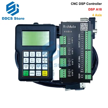 RichAuto DSP A18 4 Axis CNC Kontrolieris A18s A18e USB Saikni Kustības Vadības Sistēmas Rokasgrāmata CNC Router
