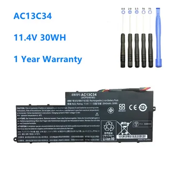 AC13C34 Klēpjdatoru Akumulatoru Acer Aspire V5-122P V5-132 E3-111 E3-112 ES1-111M MS237 KT.00303.005 AC13C34 11.4 V 30WH