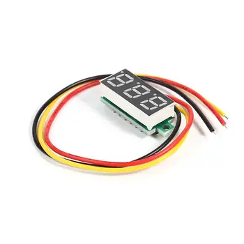 10pcs 0.28 Collas LED Ciparu Voltmetrs 0-100V Sprieguma Mērītājs Auto Auto Mobile Power Sprieguma Testeris Detektors 4 Krāsu Elektronisko PCB