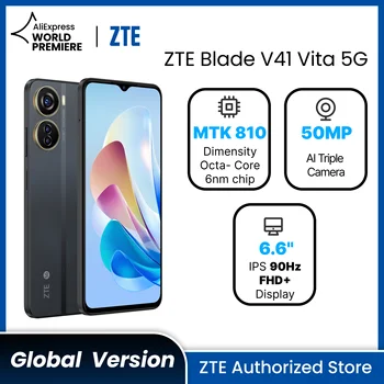 ZTE Blade V41 Vita 5G Viedtālruņu Globālās Versijas Dimensity 810 50MP Triple Kameras 6GB 128GB NFC 4500mAh Mobilo Telefonu