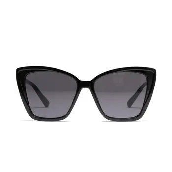 Sieviešu saulesbrilles ir 2021. Dāmas Retro Liels Luksusa Black Mirror kaķa acs, Saules Brilles Sievietēm Metāla rāmis Vintage lielgabarīta saulesbrilles