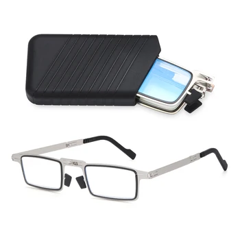 Modes Portatīvo Salokāmo Zilā Gaisma Pretbloķēšanas Lasīšanas Brilles Sievietēm, Vīriešiem Anti UV400/Anti acu nogurumu Lasītāji Brilles ar Lietā