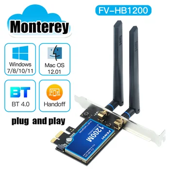 FV-HB1200 WIFI Bezvadu tīkla Kartes Dual Band 2.4 G/5G BCM94360CS2 Bluetooth-compatible4.0 802.11 AC MacOS Airdrop Handoff Hackintosh
