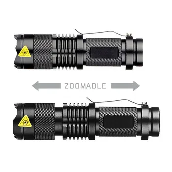 Mini Mazo Lāpu Rokas Spēcīgs LED Tacticals Kabatas Ūdensdrošs kabatas Lukturītis Regulējamas, Mini Lukturītis Viena Funkcija Ilgi-iezvanījās