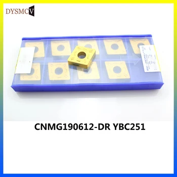 10 gab. CNMG190612-DR YBC251 karbīda griešanas asmeņi parastā tērauda apstrāde