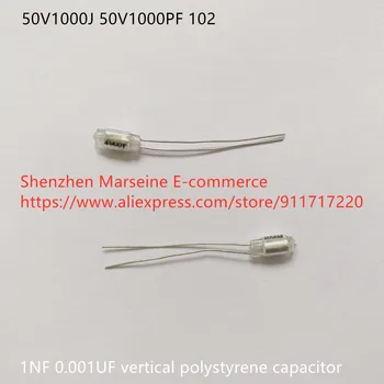 Oriģināls, Jauns 100% 50V1000J 50V1000PF 102 1NF 0.001 UF vertikālā polistirola kondensators (Inductor)