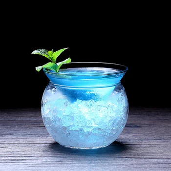 Martini Stikls Molekulārā Kokteilis Stikla Trijstūri ar Pamatni Ledus Creative Stikla Apaļo Bumbu
