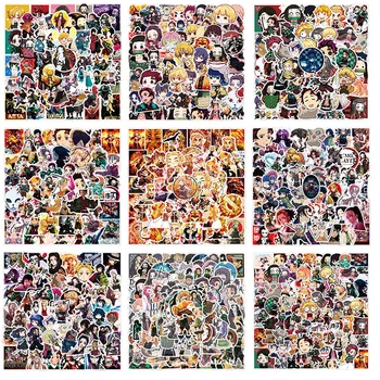 50/100gab Japānas Anime Demon Slayer Uzlīmes Grafiti DIY Bagāžas Klēpjdatoru Skeitborda Tālrunis Decal Uzlīmes, Rotaļlietas, Dāvanas,