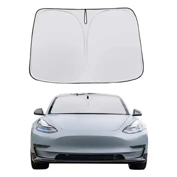 Automašīnas Vējstikla Saules Ēnā Attiecas Mices Auto Priekšējā Loga Saules Saulessargs Coche par Tesla Model 3 Y Saulessargs Piederumi Jaunas