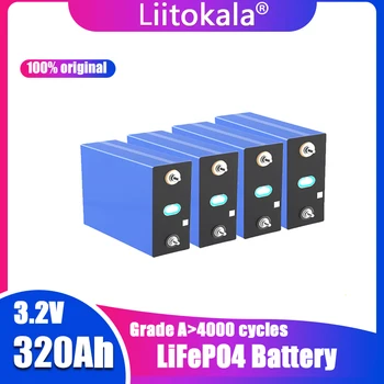 LiitoKala 3.2 V 320Ah Lifepo4 Baterija Litija Dzelzs Fosfāta Šūnu DIY 12V Electric Car RV Saules Enerģijas Uzglabāšanas Sistēmas