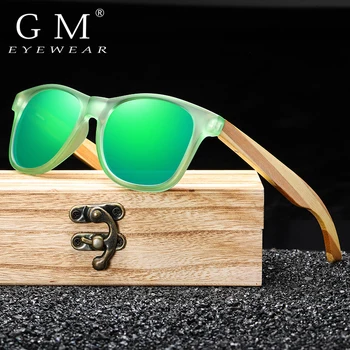 GM Vīriešu/Sieviešu Modes Polarizētās Saulesbrilles Koka Saulesbrilles Āra Aktivitātēm Braukšanas Saulesbrilles Ar Lodziņu