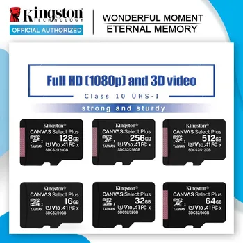 Kingston Micro SD Kartes 128GB 256 GB Class10 Flash Atmiņas Karte 64GB, 32GB 16.G TF Kartes cartao de memoria 512 gb microsd telefona