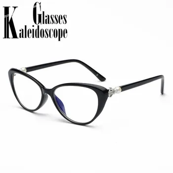 Cat Eye Lasīšanas Brilles Sievietēm Eleganto Pērle Kājas Recepšu Brilles Anti Zilā Gaisma Hyperopia Brilles +1.0 1.5 2.0 2.5 3.0 3.5