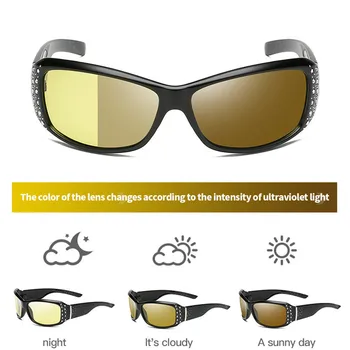 FENCHI braukšanas nakts redzamības brilles polarizētās dzeltenas saulesbrilles sieviešu nakts redzamības aizsargbrilles auto oculos feminino zonnebril dames