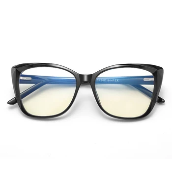 JŪLIJS Kaķu Acu Brilles Rāmis Sievietēm Bblue Gaismas Pretbloķēšanas Brilles Skaidrs, Datoru, Optisko Rāmis UV400 Vintage Oculos Brilles 6011