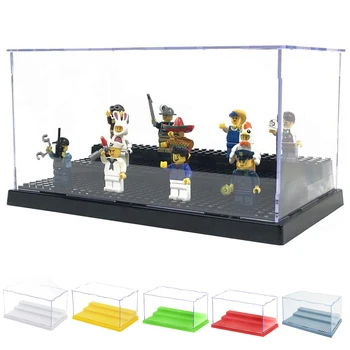 Akrila Displejs Rūtiņu Lego Mini Attēls Ķieģeļu Bloks , Displejs, Gadījumā, Celtniecības Bloku Montāža Skaidrs, Rotaļlietas Modeļa Displeja Lodziņš