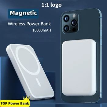 Magnētiskā Animācijas Bezvadu Lādētāju Strāvas Bankas Ārējo Akumulatoru iphone 13 12 Pro Pro Max Powerbank Atpakaļ Klipu Akumulators