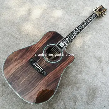 AKCIJU,rūpnīcas pasūtījuma,visu KOA koka akustiskā ģitāra,nekustamā abalone,41