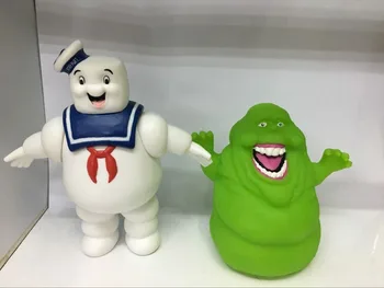 11CM opp pakete Karikatūra Anime Ghostbusters zaļā spoku Slimer rīcības attēls lelle PVC kausa sienas modelis BB Klauvēt Rotaļlietas d10