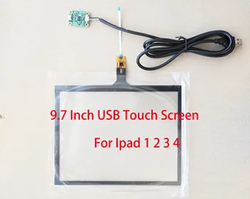 9.7 Collu USB Touch Screen Digitizer Sensors Radio IPAD 1/3/4/5/6 LCD 1024*768 1536*2048 Atbalsta Win7 8 10 Aveņu Pi