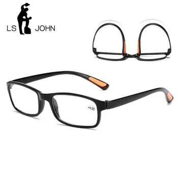 LS JĀŅA Ultra-vieglie Salokāms Lasīšanas Brilles Zīmola Sievietēm un Vīriešiem Anti-kritums Lasījumā Palielināmo Presbyopic Brilles oculos gafas