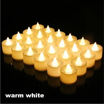 36pcs LED Sveces Warm White Led Flameless Sveces ar Bateriju Darbināmas Pārvietojas Mākslīgā Tējas Gaismas Kāzu Gadadienu Puse