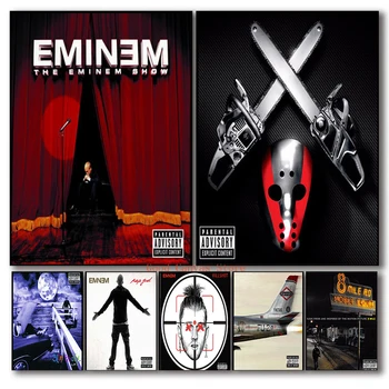 The Eminem Show Kamikaze Rap Hip Hop Mūzikas Albums Zvaigžņu Kanvas Glezna, Plakāts un Izdrukāt Sienas Art Attēlu For Home Istabas Bāra Dekori