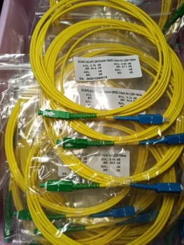 50GAB Džemperis SC UPC, lai SC APC Single-mode optisko fiber Optic patch cord 3,0 mm PVC G657A SM FTTH Šķiedru Kabeļu 1M/2M/3M