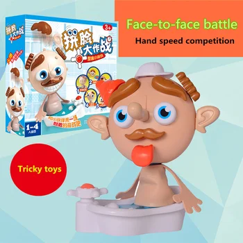 Sarežģītu un interesantu darbvirsmas sejas-pret-aci cīnās visu maggot jautras spēles blēņas vecāku-bērnu mijiedarbību bērniem grūts rotaļlietas
