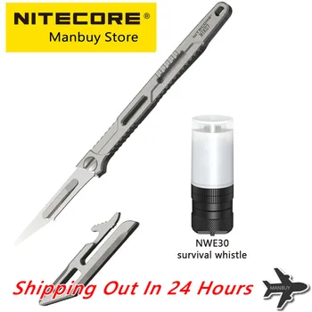 Sākotnējā Nitecore NTK07 TC4 Titāna Sakausējuma Unibody CNC Ultra Slim, Viegls Svars, Mini Portatīvo Taktiskais Nazis Izdzīvošanas Medību EDC