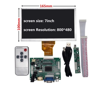 Aveņu Pi Banānu Pi Apelsīnu Pi LCD Displejs Ekrāns TFT LCD Monitors AT070TN90+Komplekts HDMI-Saderīgam VGA Ieejas Vadītāja Valdes