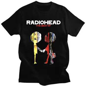 Radiohead Labākais Vintage rokgrupas Radiohead T-krekls Hip Hop Unisex T Krekls Mūzikas Albums Drukāt Tee Kreklu apdruka Vīriešu Sieviešu Krekli