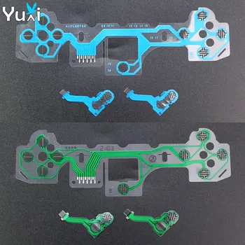 YuXi Zila/Zaļa Elastīgu Kabeli PS5 V1 V2 Kontrolieris strāvu Vadoša Plēve Nomaiņa ABXY D-pad LR Flex Kabelis Lente Kabeļu