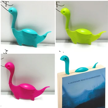 Kawaii Radošo Loch Ness Monster Grāmatzīmi 3D Dinozauru Studentu Double Sided Papīra Grāmatu Lapu Klipu Skolas Kancelejas Piederumi
