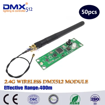 DHL Bezmaksas Piegāde 50gab Wifi DMX512 5 VDC ar 126 kanāli lekt frenquecy bezvadu raidītāju