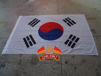 Korejas valsts karogu,100% polyster,120*180CM,Anti-UV,Digitālā Druka,karogs karalis,Korejas valsts banner