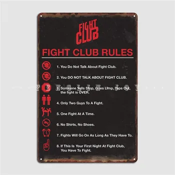 Fight Club Noteikumus, Metāla Parakstīt Plakātu Projektēšana Sienas Kino Garāžas Skārda Zīme Plakāti