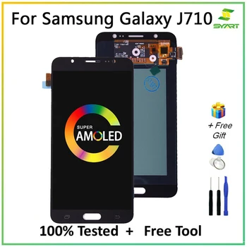 LCD Ekrāns OLED, Samsung Galaxy 2016 J710 LCD Displejs, Touch Screen Digitizer Montāža Samsung Galaxy J7 2016 SM-J710F