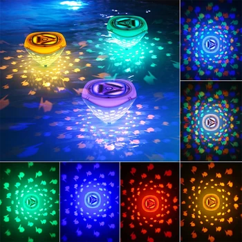 10-1gb RGB LED Peldošo Gaismas Zivju Zemūdens Projektoru Lampas IP67 Waterproof Baseins Lampu Mājas Pusi, Istabas Dīķis Deco