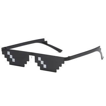 6/8 Bitu Slepkava Dzīves Saulesbrilles Pixelated Vīrieši Sievietes Pavisam Puse Brilles Mozaīkas UV400 Vintage Briļļu Unisex Dāvanu Rotaļlietas Brilles