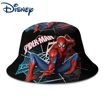 Poliestera Spider-Man Grafiskā Spaiņa Cepuri Sieviešu Rudens Sauļošanās, Saules Cepure, Disney,Brīnums Vīriešiem, Āra Zveja Zvejnieks Cepures