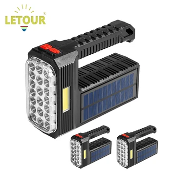 Saules Portatīvo Spēcīgu kabatas Lukturīti USB Uzlādējams Avārijas Āra Ūdensizturīgs Kempings Laternu starmetis Makšķerēšana / Medības