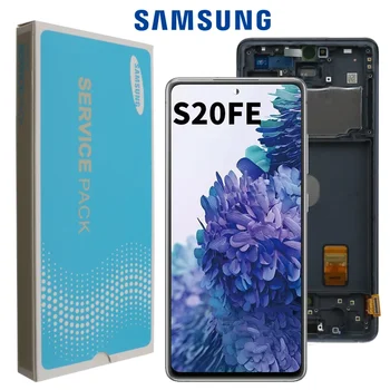 Sākotnējā AMOLED Samsung Galaxy S20 Ventilators Izdevums G780F G781F S20 FE 5G S20Lite LCD Displejs ar touch screen ditigitizer s20fe