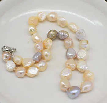 saldūdens pērļu baroue multicolor 9-13mm kaklarota 17inch dabas FPPJ sievieti dāvanu