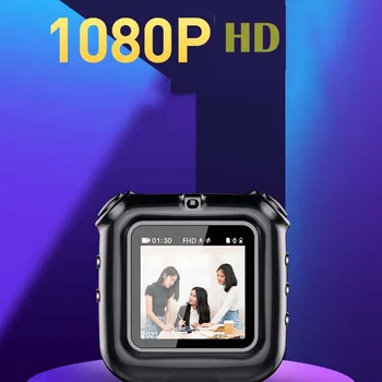 Ir 2021. Jaunu FHD) 1080P HD displejs mini kameru, Kompaktu ķermeņa cam projektēšanas Klipu gredzenu Portatīvo DV Diktofons Video Boice Diktofons Foto
