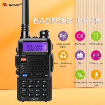 BAOFENG divjoslu divvirzienu Radio Baofeng UV5R lielos attālumos Walki Talki 5W 128CH UHF, VHF Baofeng UV5R Walkie Talkie 2GAB